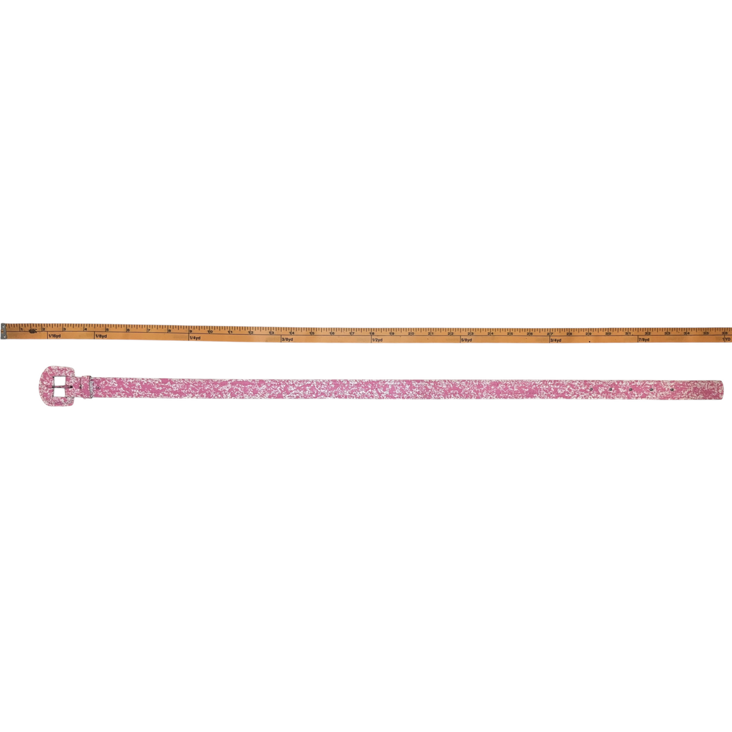 White & Pink Splatter Belt