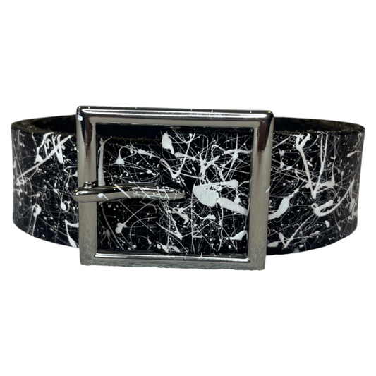 Black & White Splatter Belt