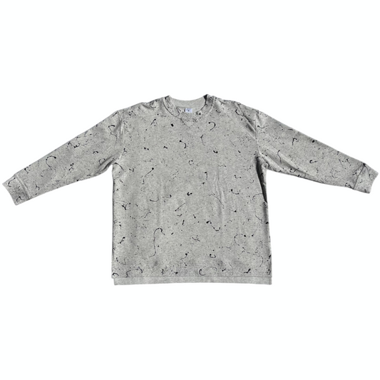 Gray & Black Splatter Sweatshirt - Size XL