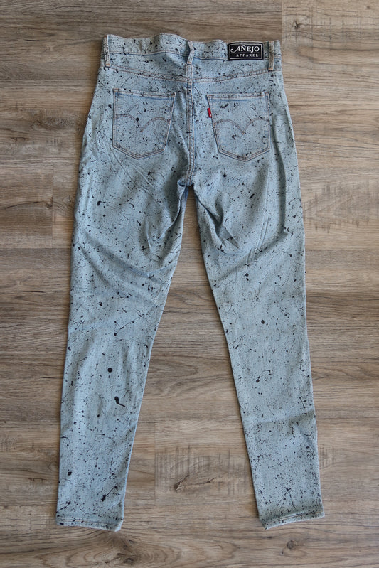 Blue Splatter Pants