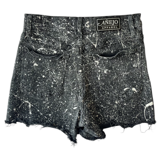 Gray & White Splatter Denim Shorts - Size 27