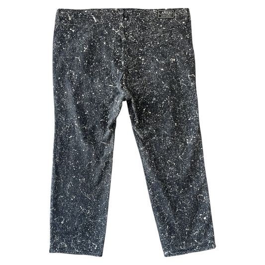 Black & White Splatter Denim Pants - Size 48 x 30