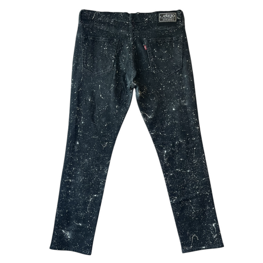 Black & White Splatter Denim Jeans - Size 34