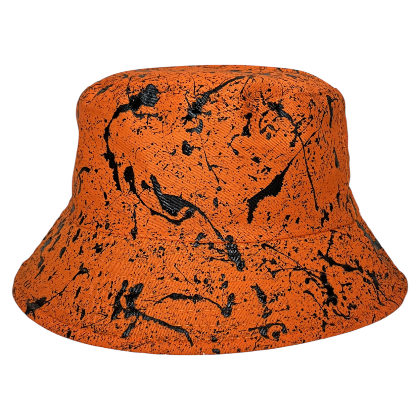 Orange Splatter Bucket Hat