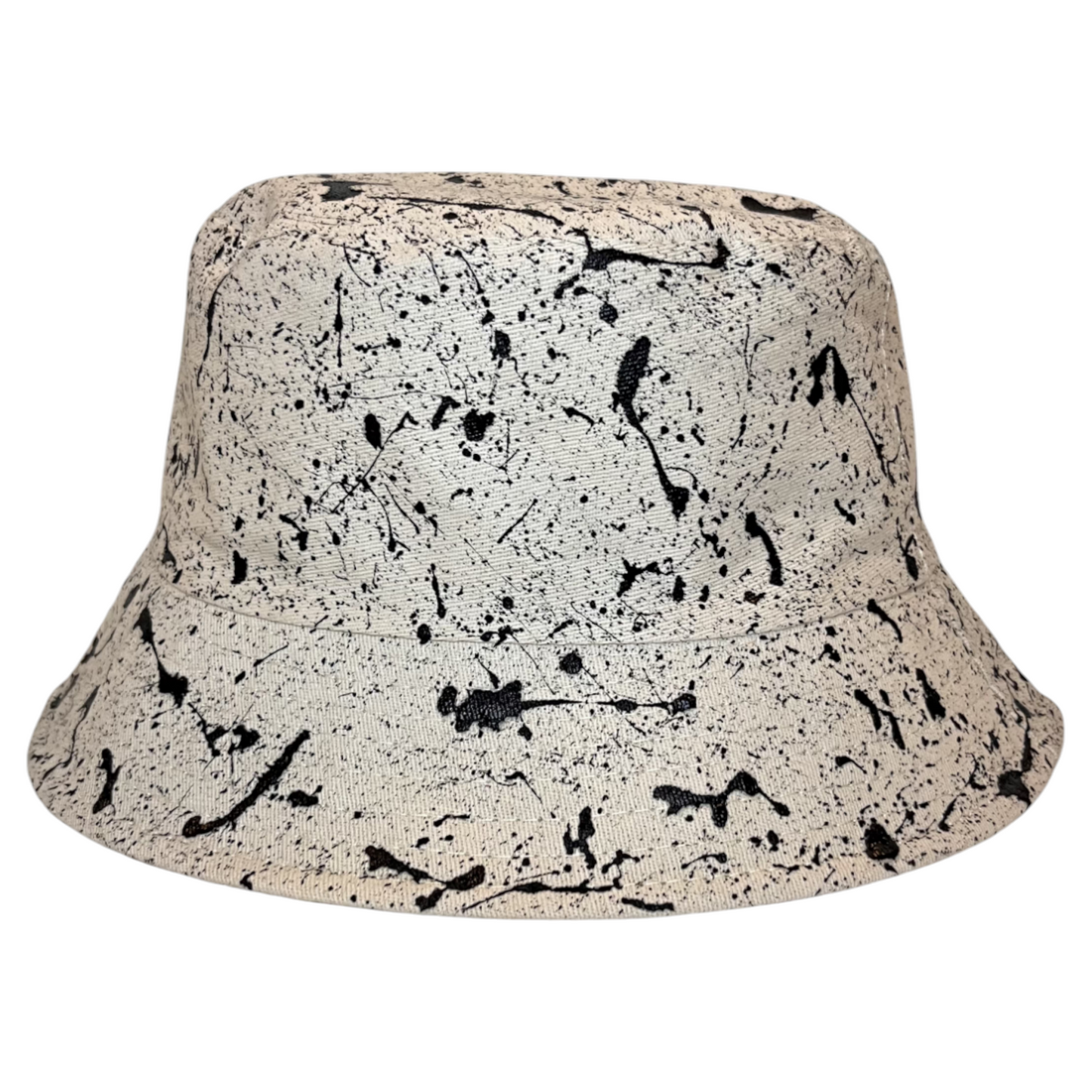Beige Splatter Bucket Hat