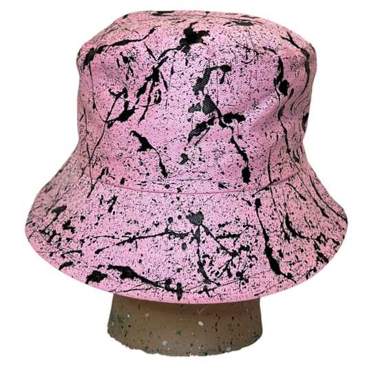 Pink Splatter Bucket Hat