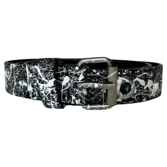 Black & White Splatter Belt
