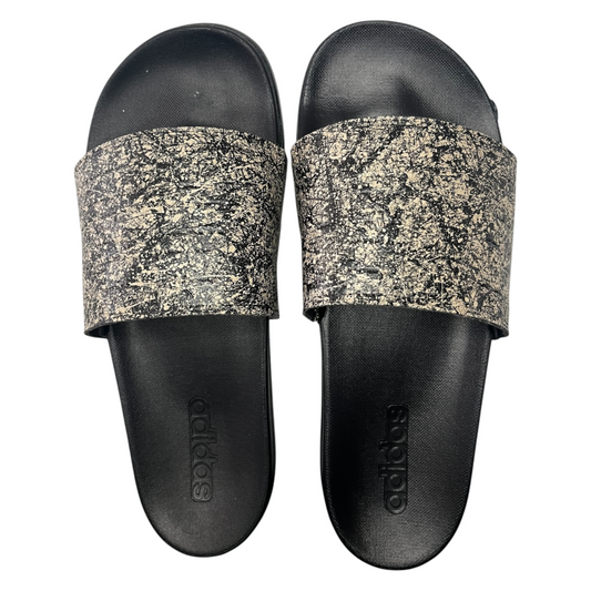 Tan & Black Splatter Slides - Size M9|W10