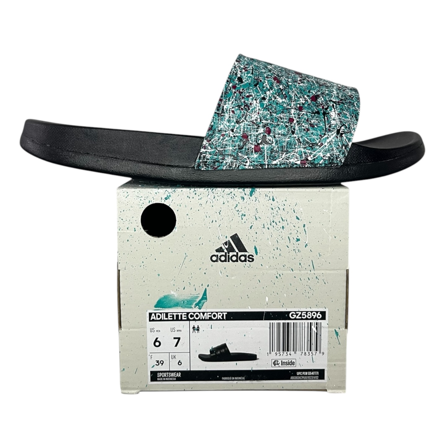 Aqua Splatter Slides - Size M6|W7
