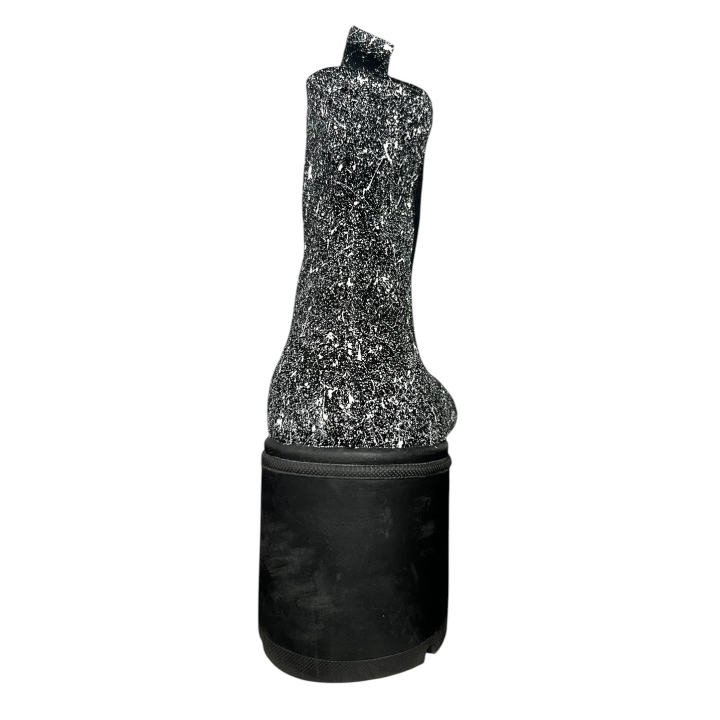 Black & White Splatter Boots - Size W9.5