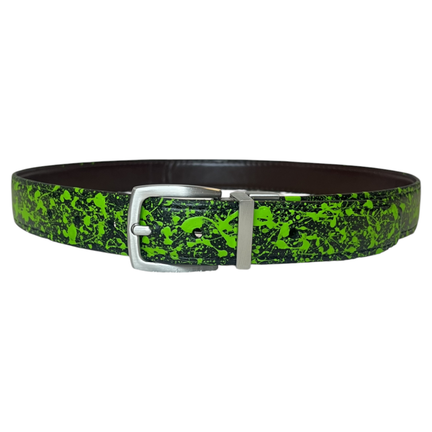 Black & Green Splatter Belt