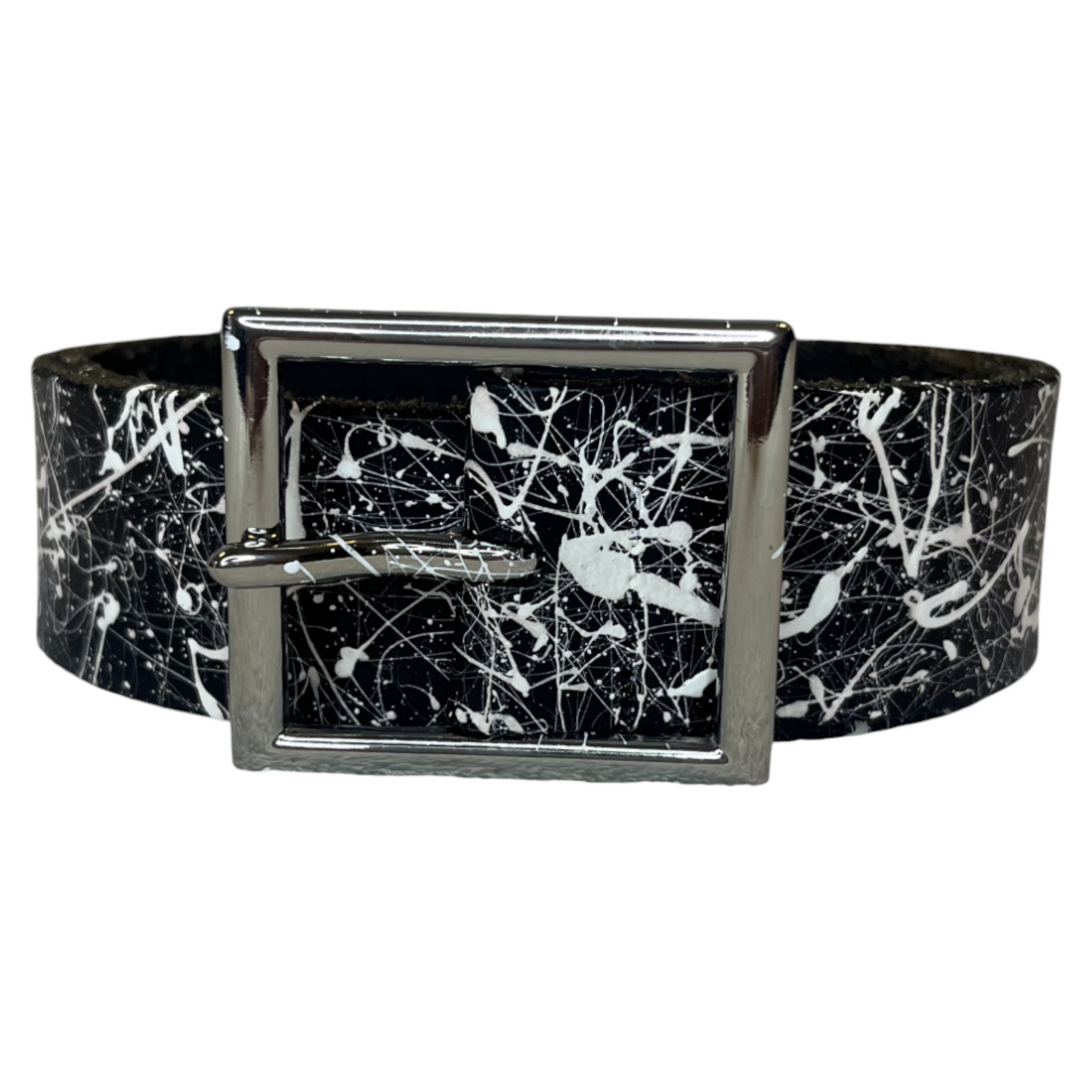 Black & White Splatter Belt