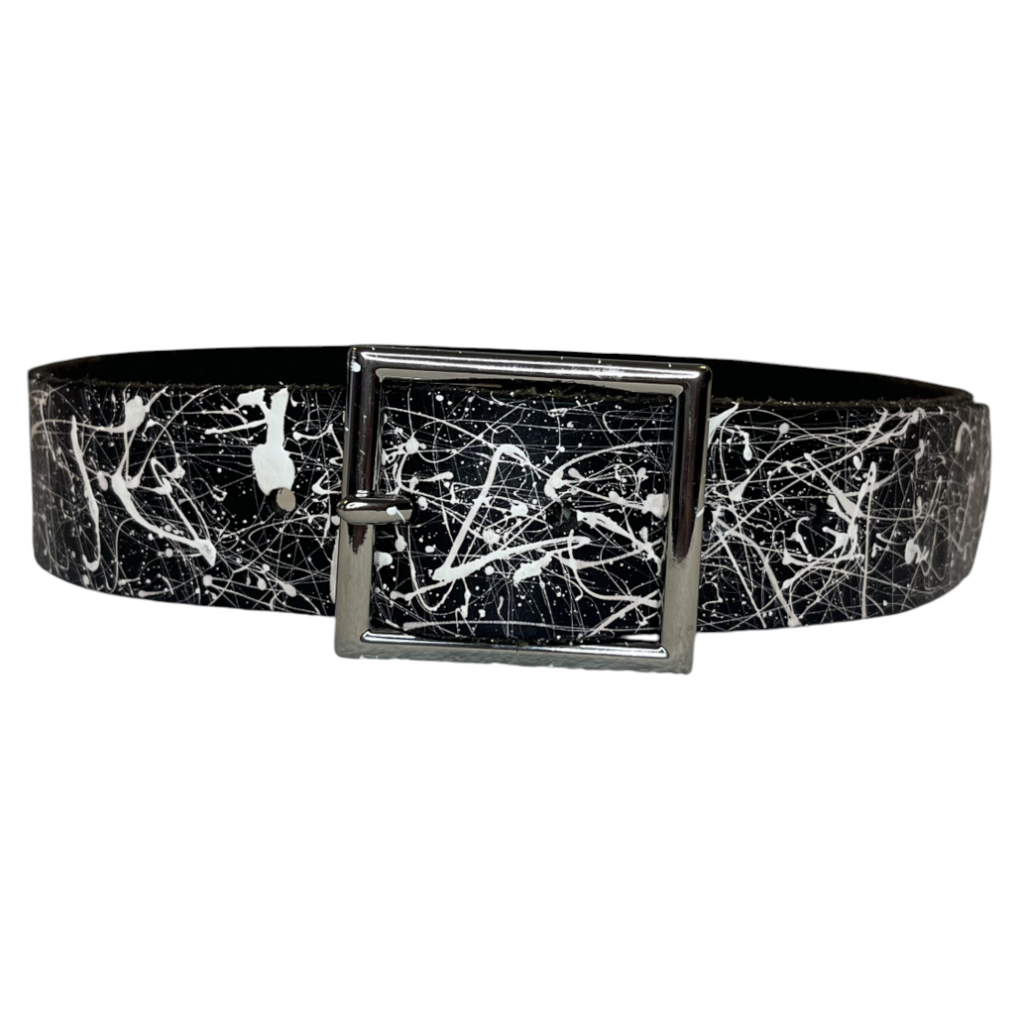 Black & White Splatter Belt