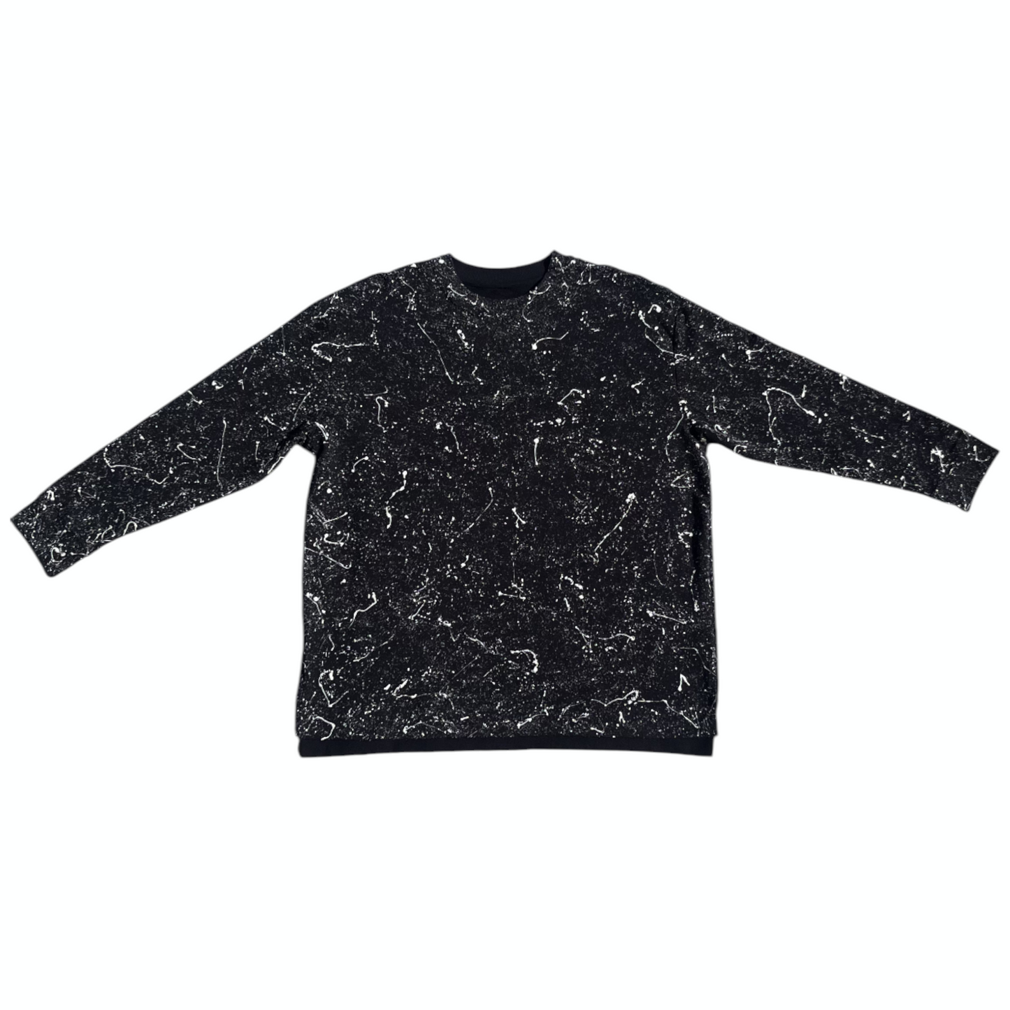 Black & White Splatter Sweatshirt - Size XL