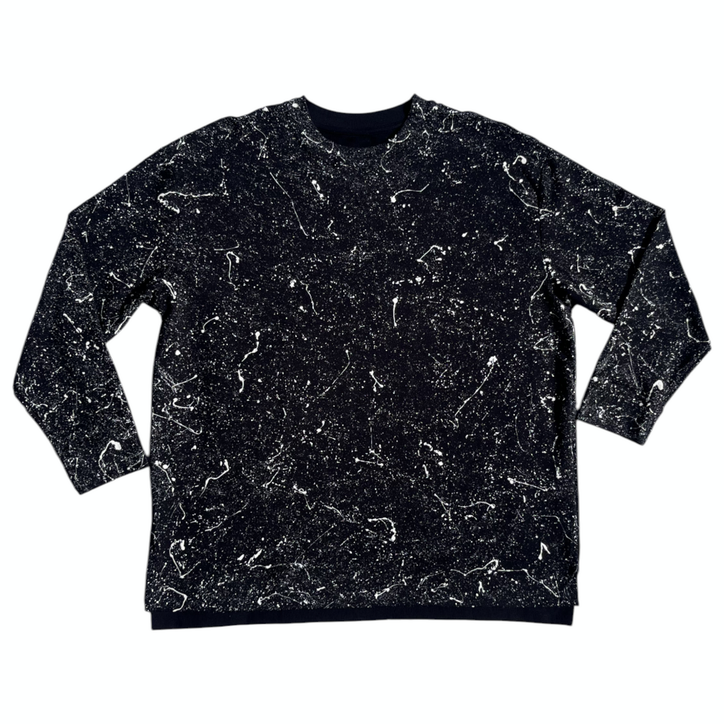 Black & White Splatter Sweatshirt - Size XL
