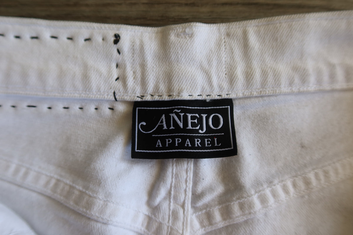 White Ombré Splatter Pants