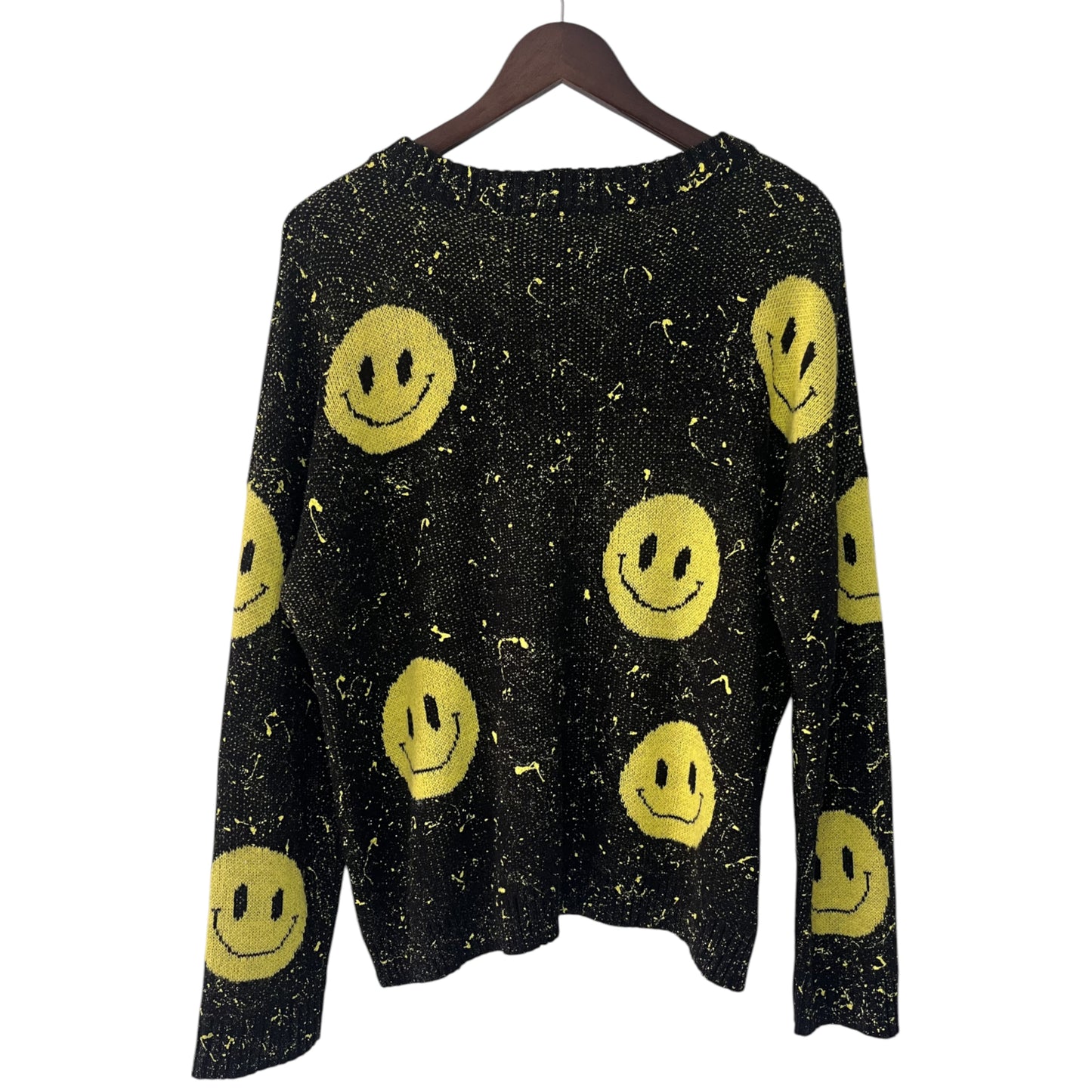 Smiley Face Splatter Paint Sweater/Sweatshirt (XL)