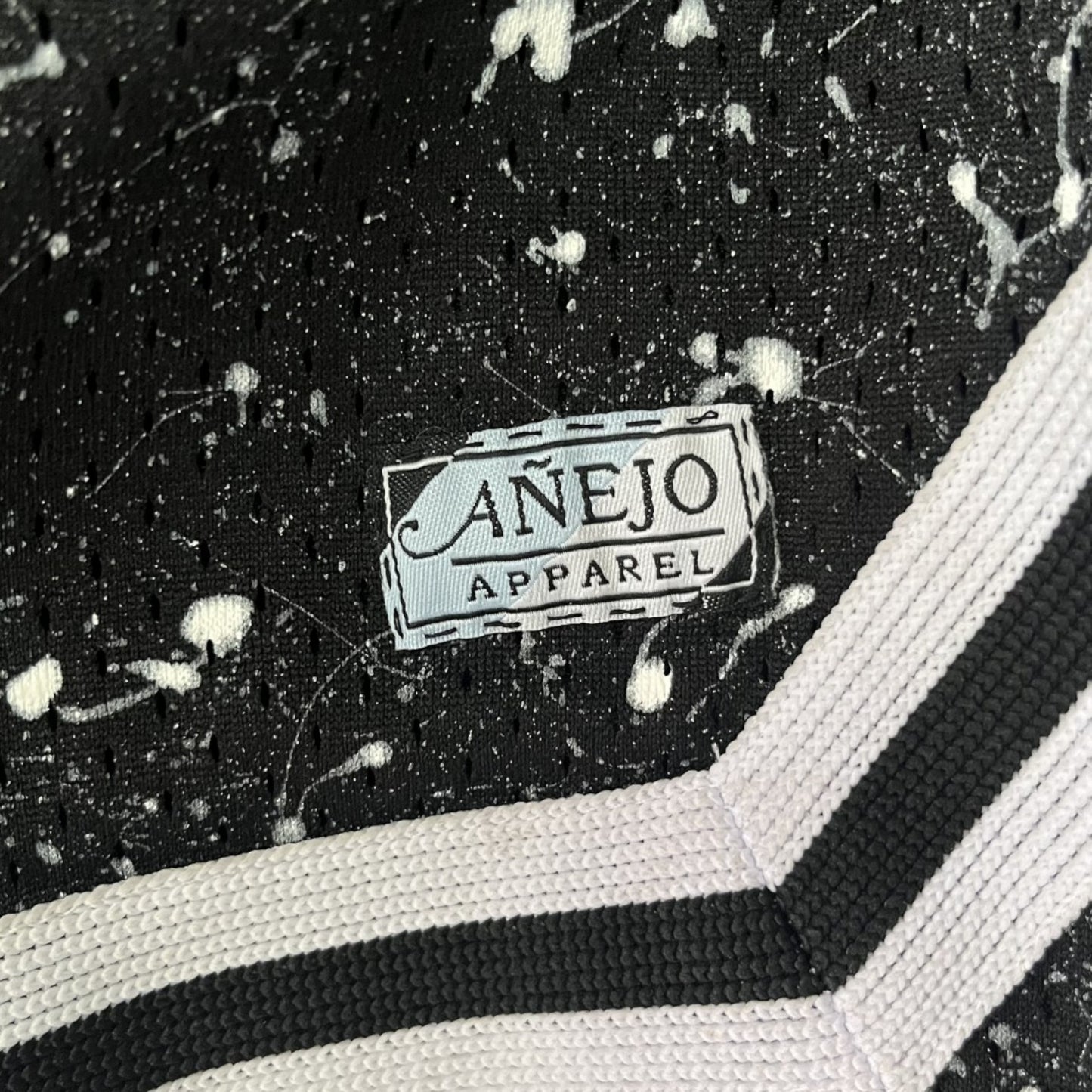 Black & White Splatter Basketball Shorts (L)
