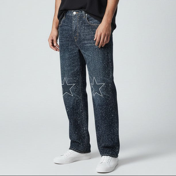 Dark Wash Star Pants (38 x 32)