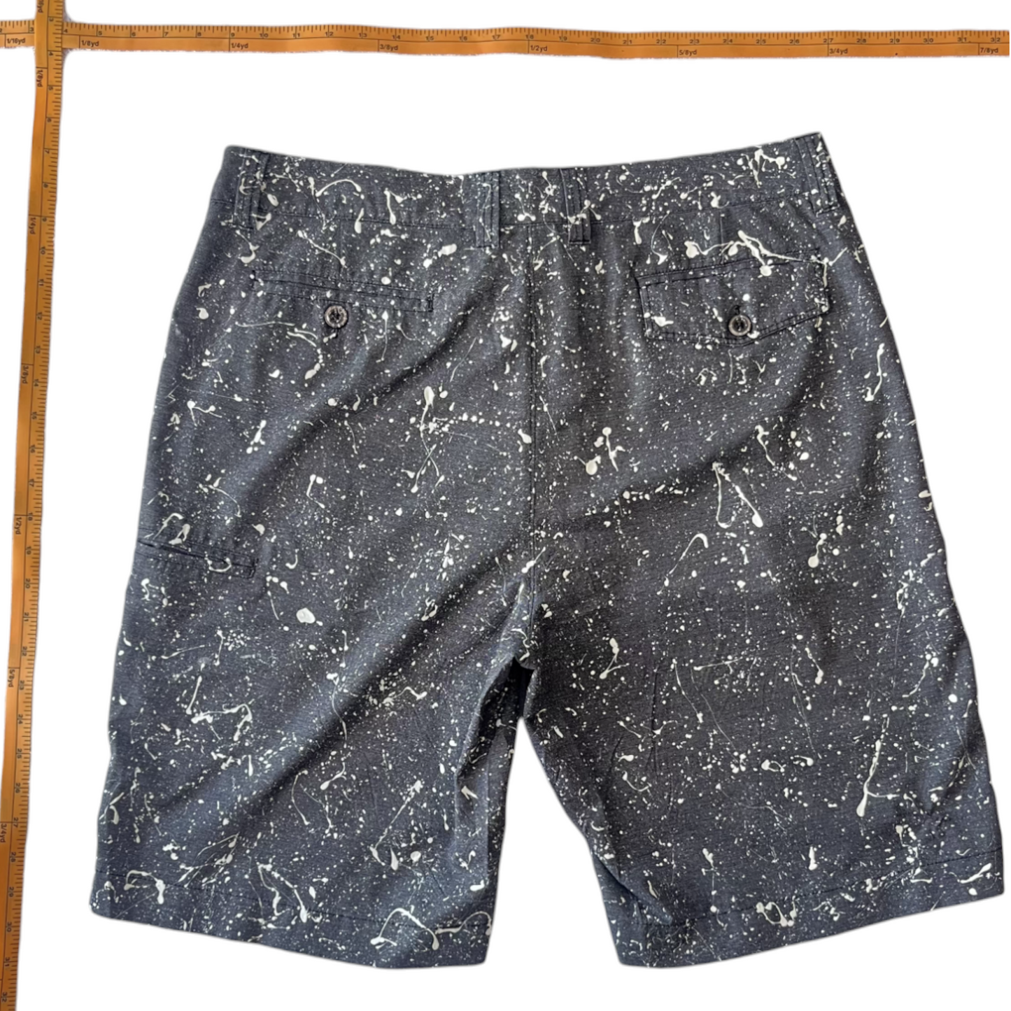 Gray & White Splatter Shorts - Size 34