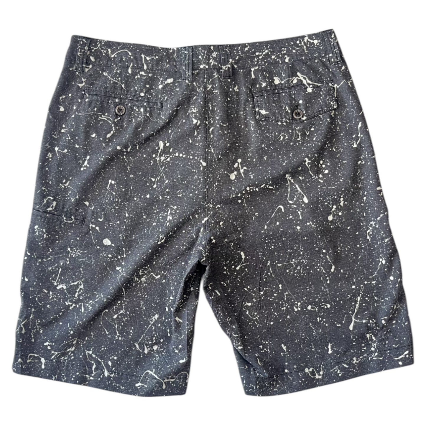 Gray & White Splatter Shorts - Size 34