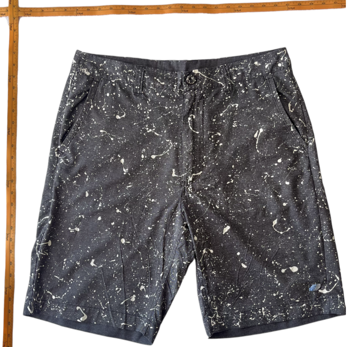 Gray & White Splatter Shorts - Size 34