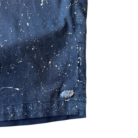 Blue & White Splatter Shorts - Size 30
