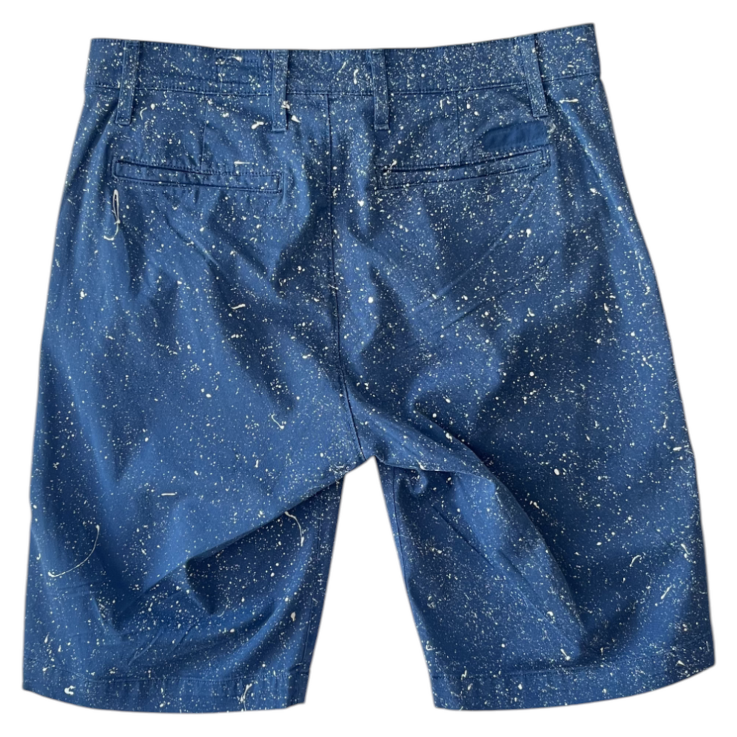 Blue & White Splatter Shorts - Size 30