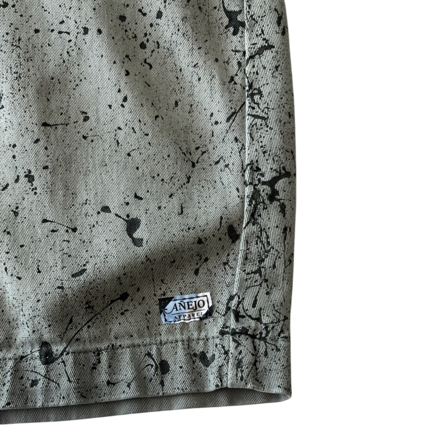 Gray & Black Splatter Shorts - Size 38