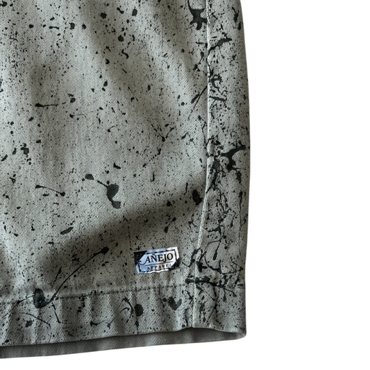 Gray & Black Splatter Shorts - Size 38