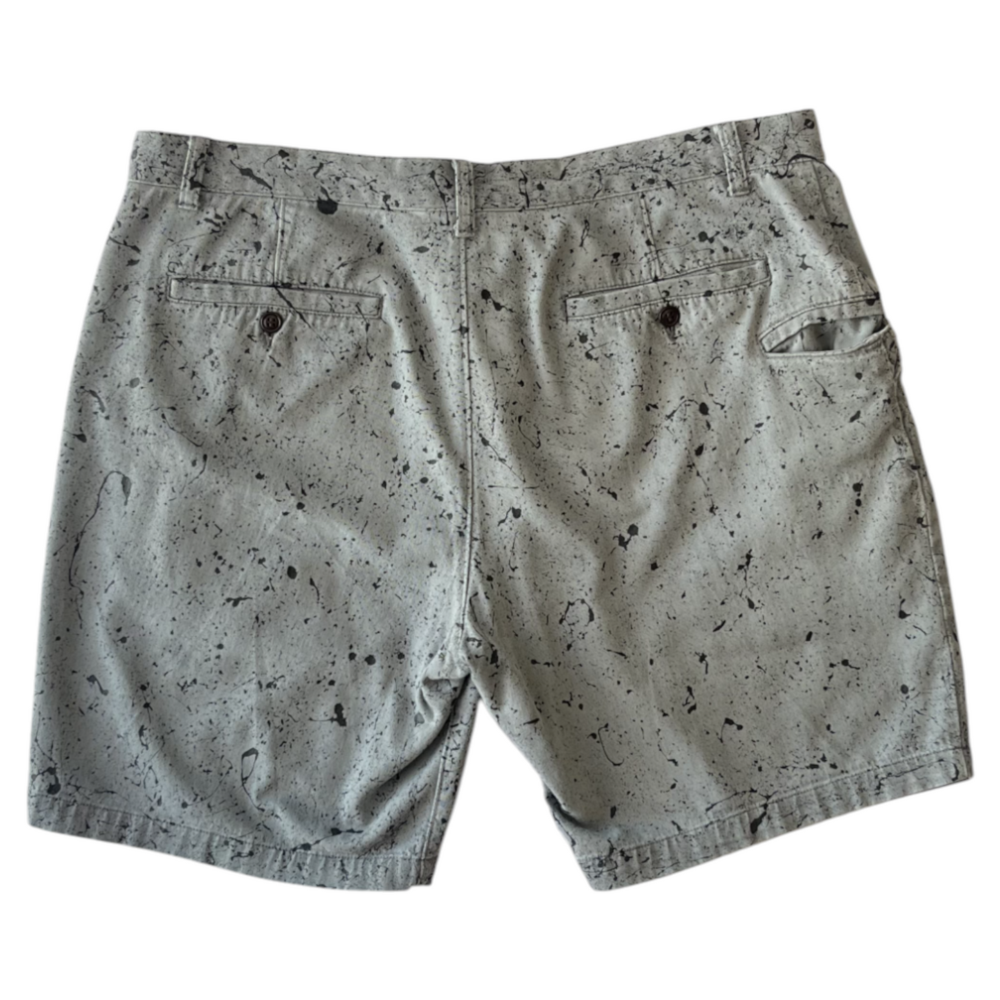 Gray & Black Splatter Shorts - Size 38