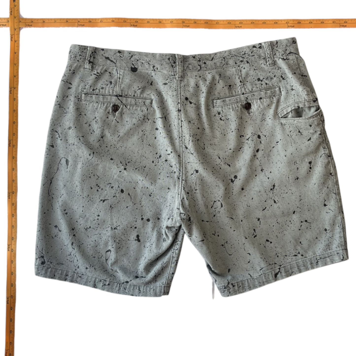 Gray & Black Splatter Shorts - Size 38