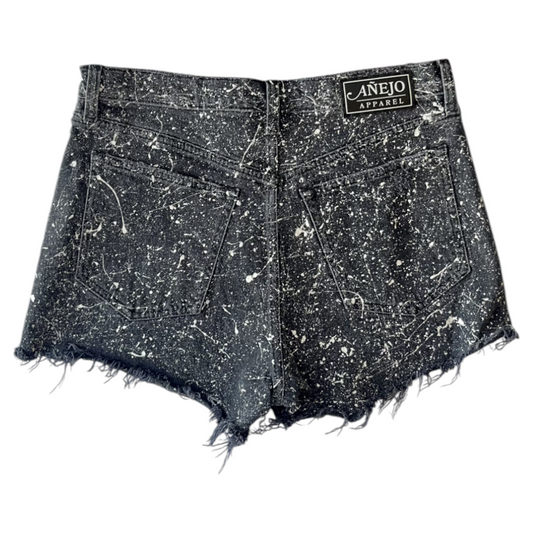 Gray & White Splatter Denim Shorts - Size 8