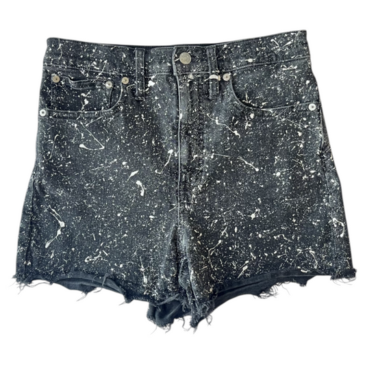 Gray & White Splatter Denim Shorts - Size 27