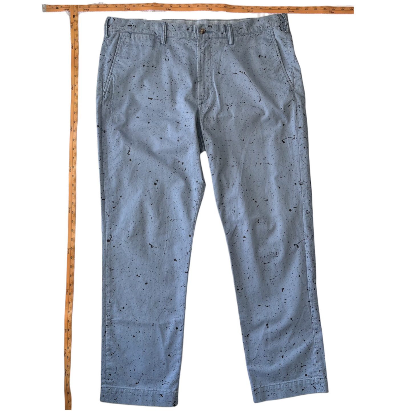 Blue & Black Splatter Pants - Size 38 x 32