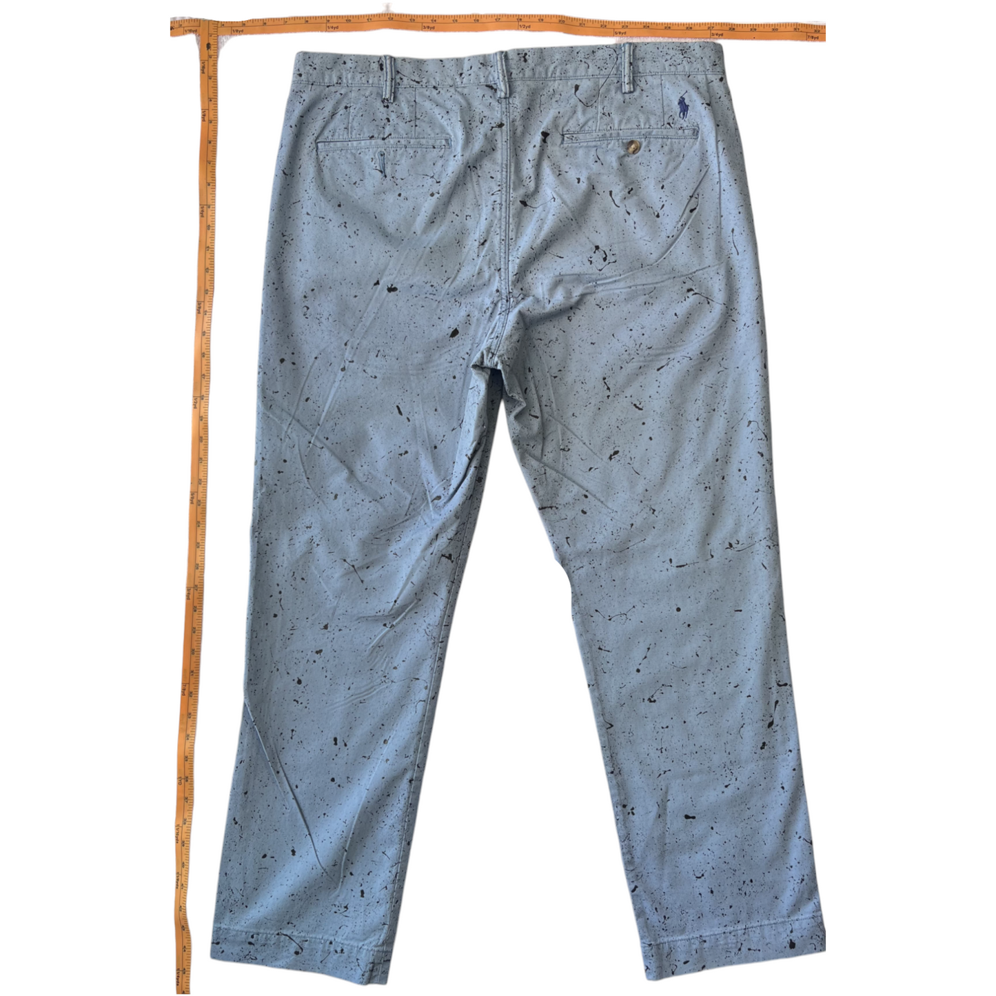 Blue & Black Splatter Pants - Size 38 x 32