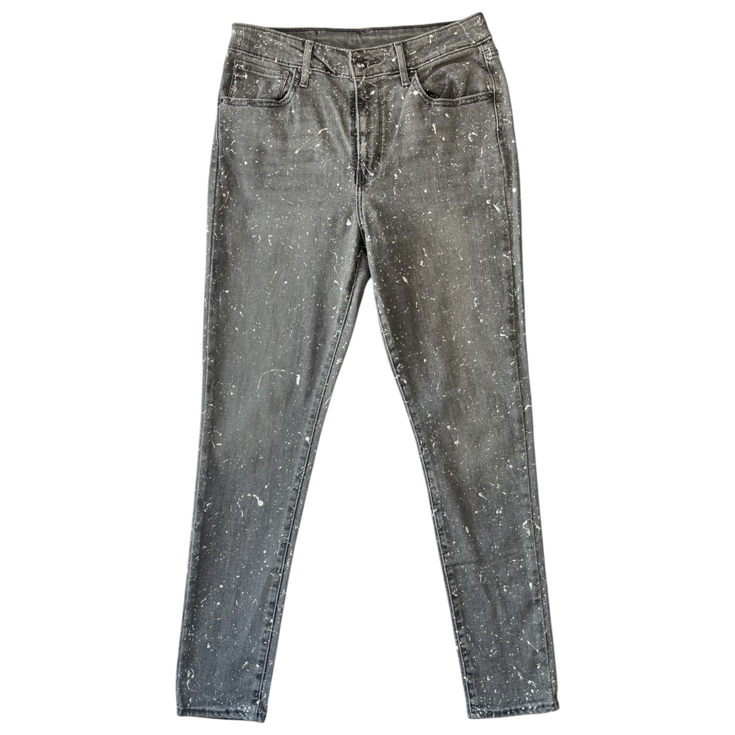 Gray & White Splatter Denim Jeans - Size 31 x 30
