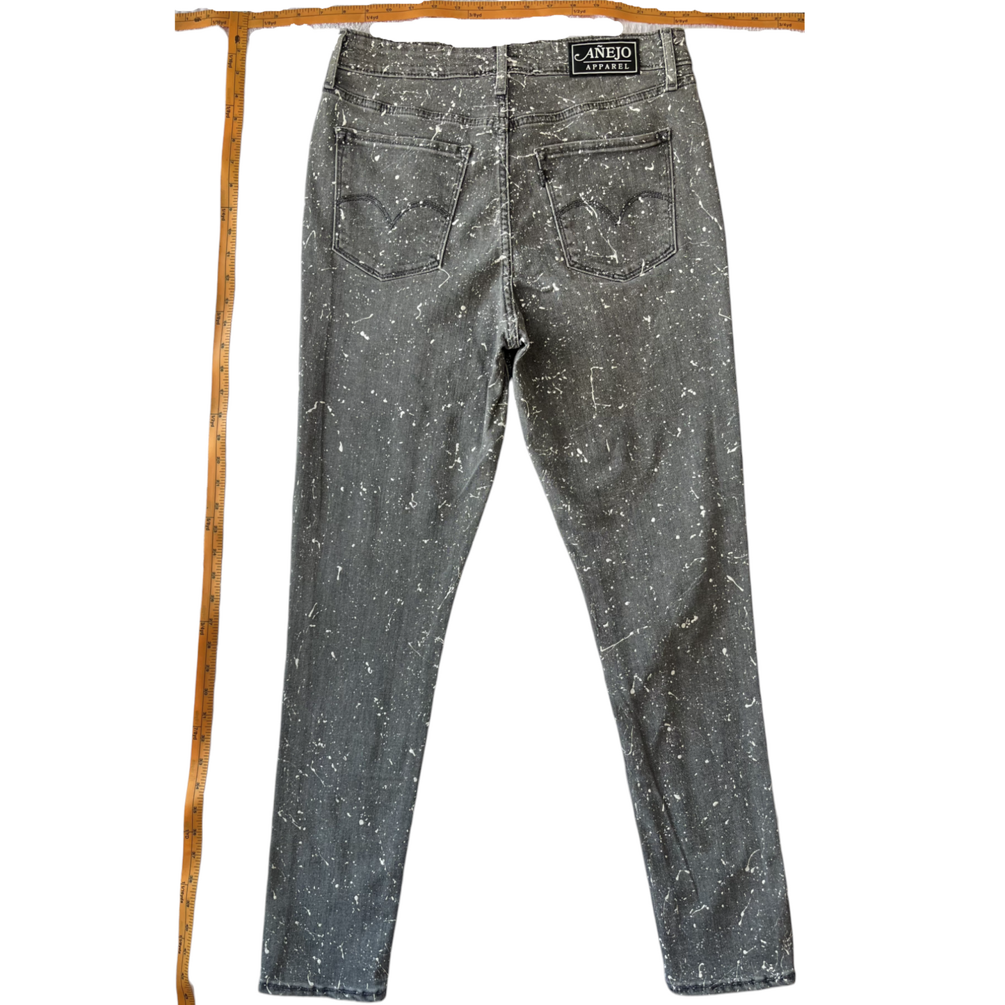 Gray & White Splatter Denim Jeans - Size 31 x 30