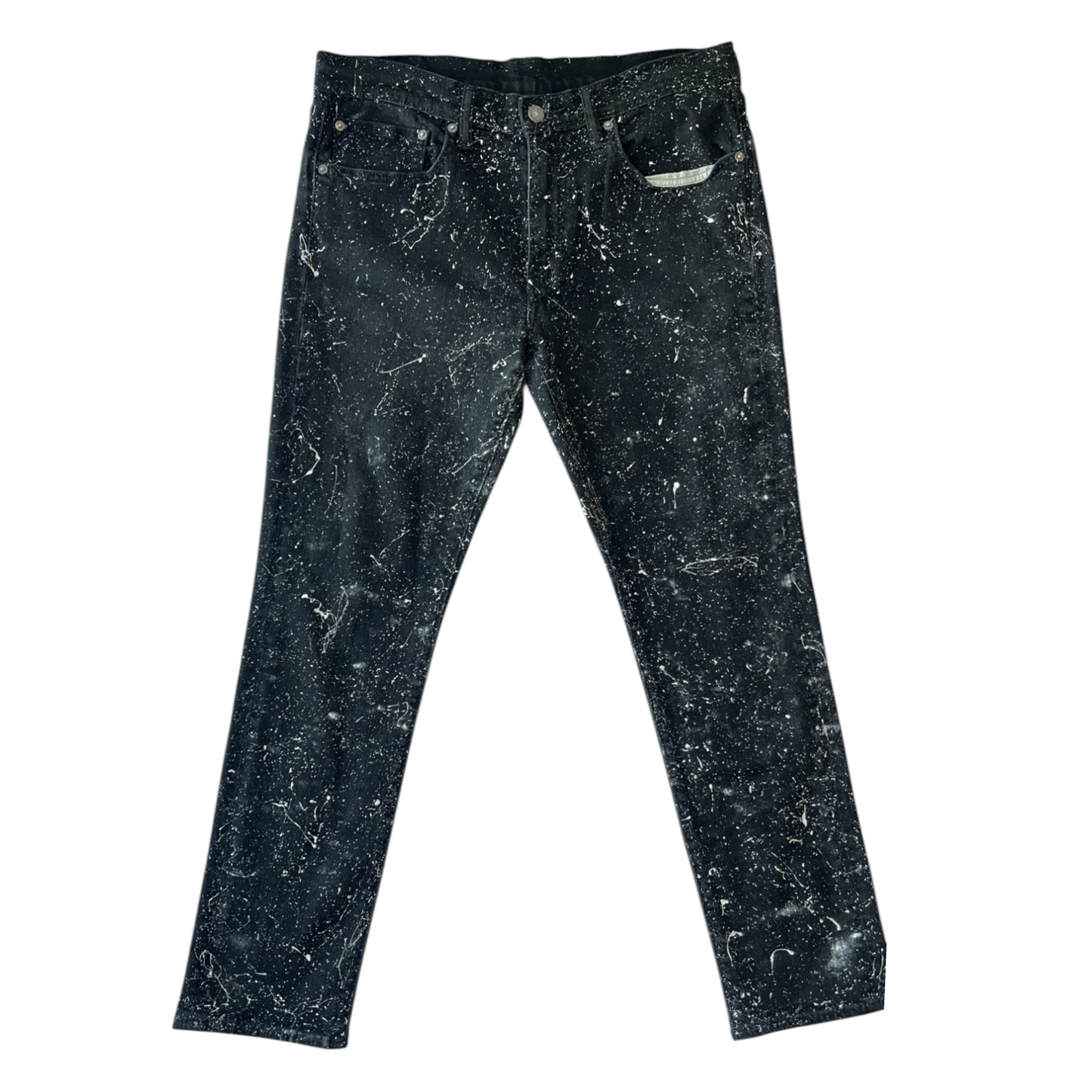 Black & White Splatter Denim Jeans - Size 34