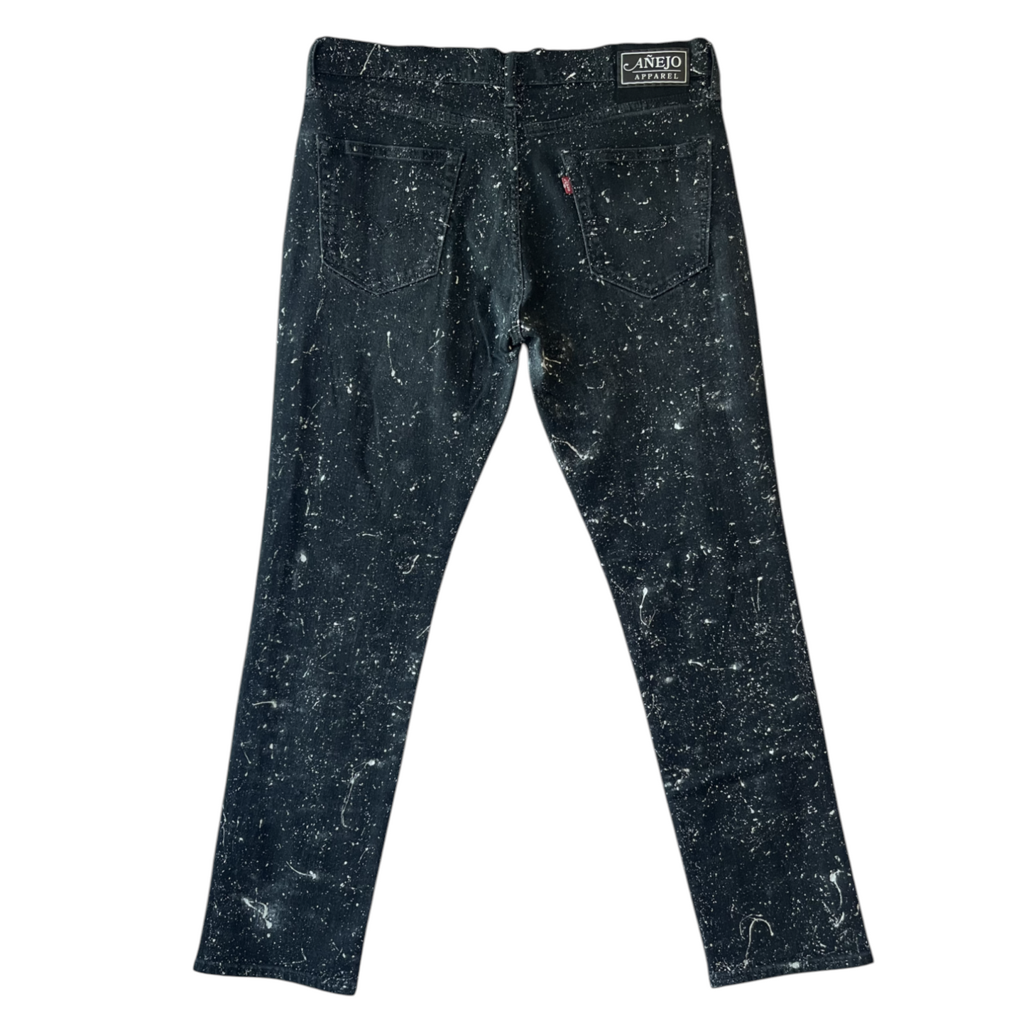 Black & White Splatter Denim Jeans - Size 34