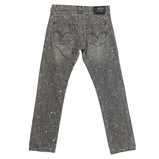 Gray & White Splatter Denim Jeans - Size 33 x 32