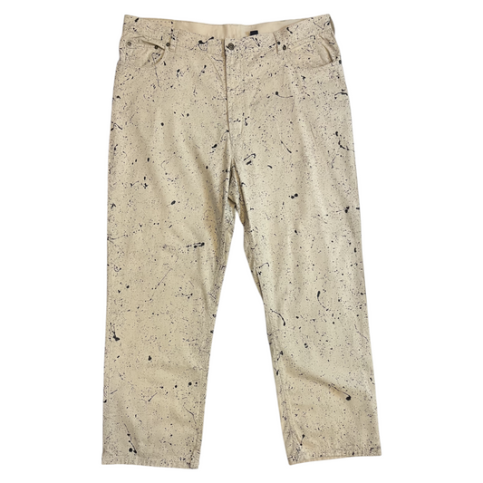 Khaki & Black Splatter Pants - Size 40 x 32