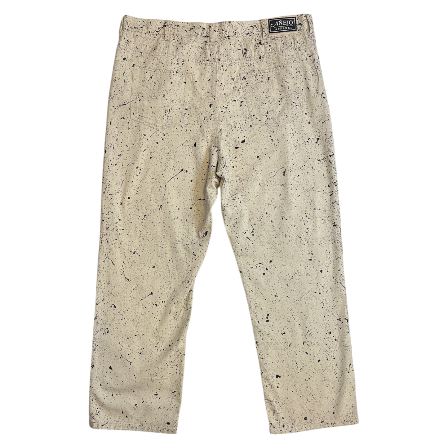 Khaki & Black Splatter Pants - Size 40 x 32
