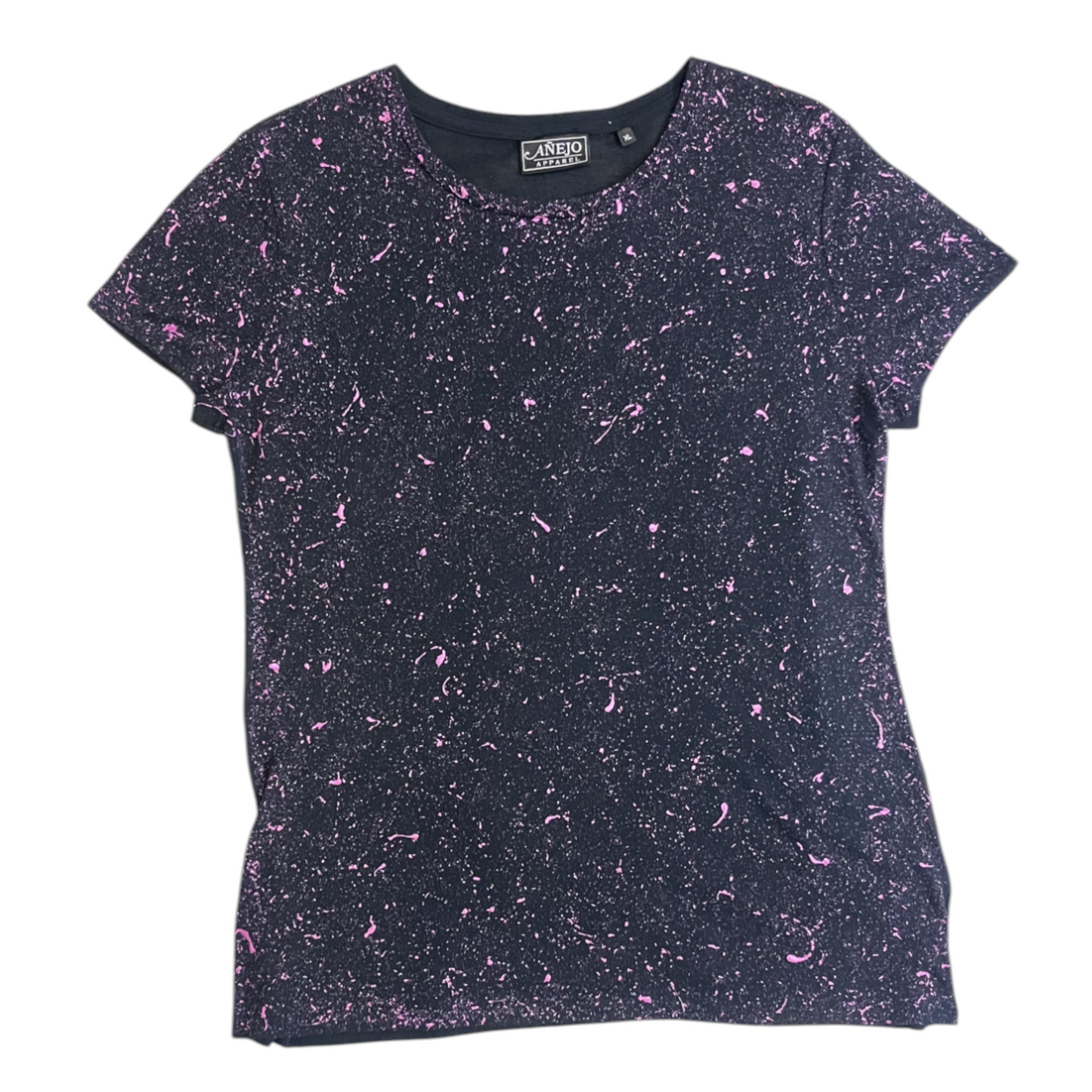 Black & Pink Splatter T-Shirt - Size XL
