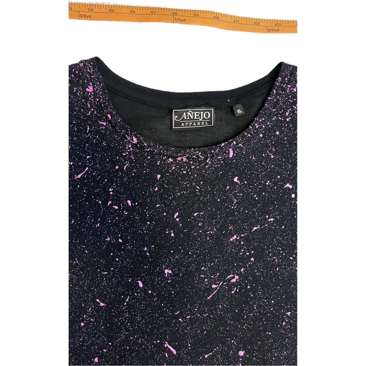 Black & Pink Splatter T-Shirt - Size XL