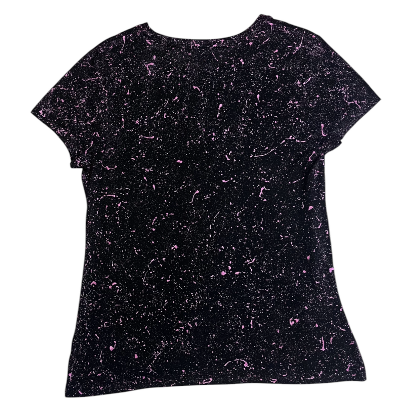 Black & Pink Splatter T-Shirt - Size XL