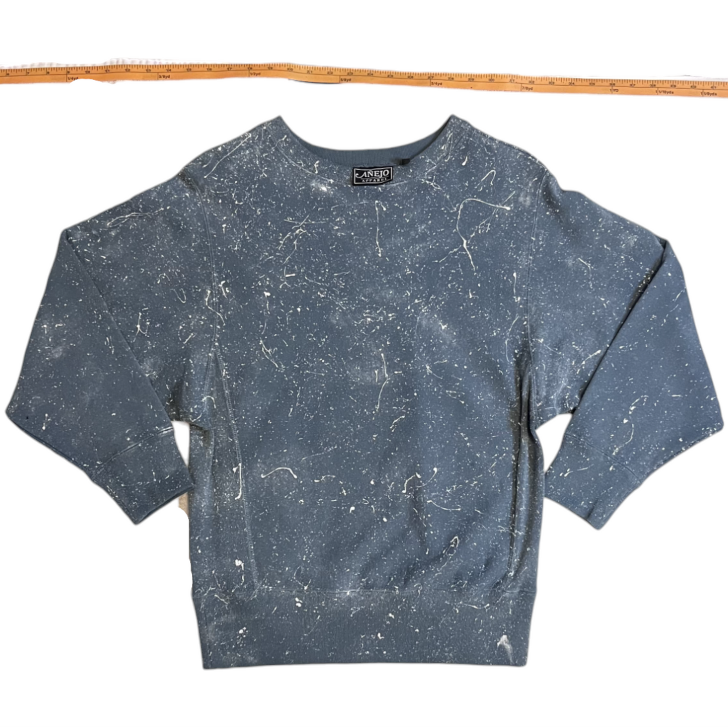 Blue & White Splatter Sweatshirt - Size Small