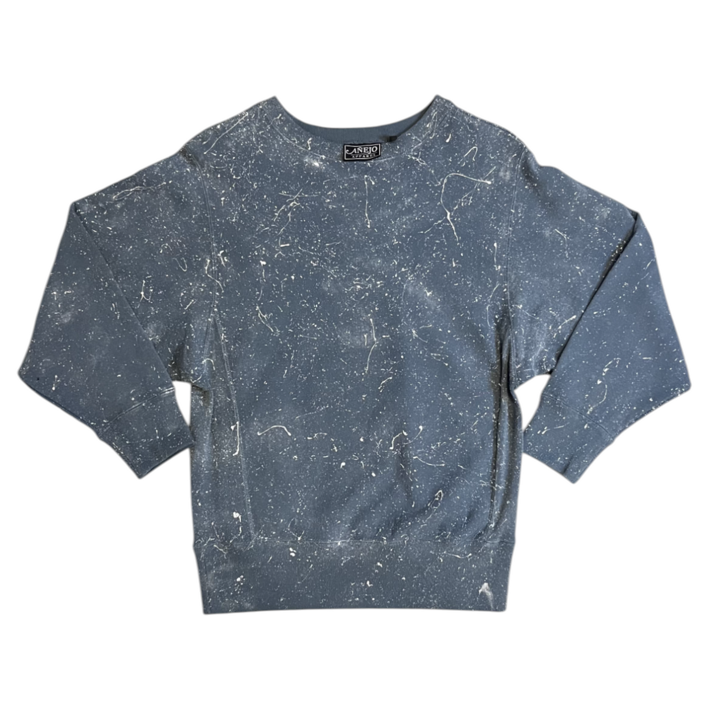 Blue & White Splatter Sweatshirt - Size Small
