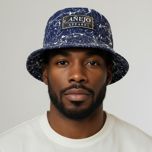 Navy Splatter Bucket Hat