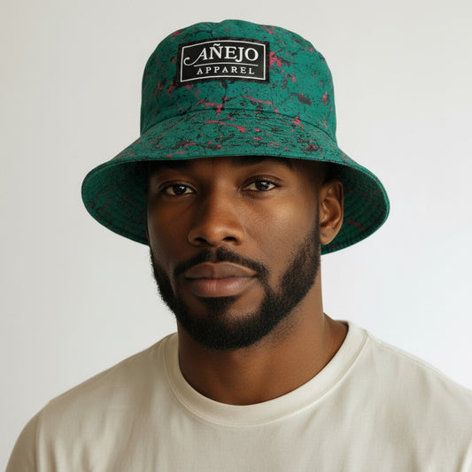 Green Splatter Bucket Hat